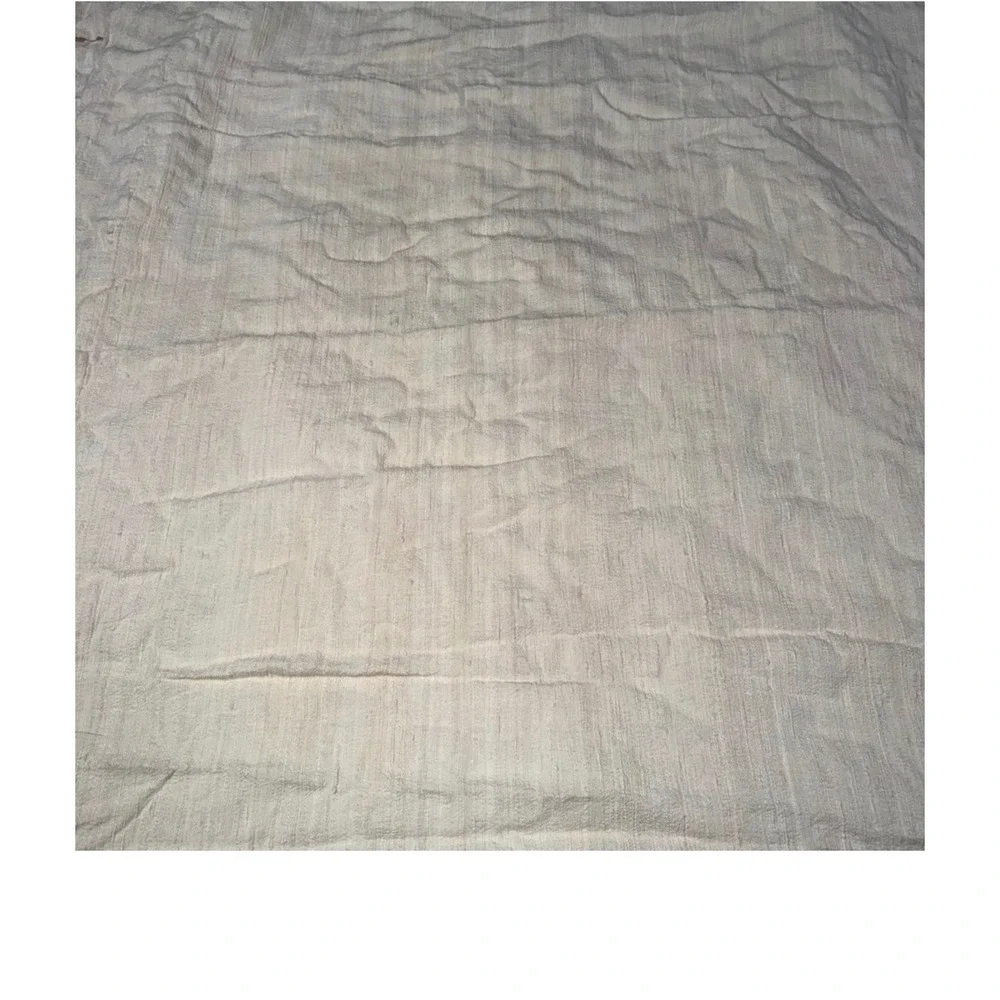 Quince Raw Silk Curtain Panels 48x84 Cream Cotton Lined Excellent Texture Luxury